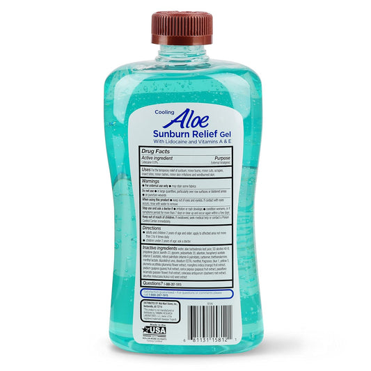 Equate (Compare To Hawaiian) Tropic After Sun Cooling Gel Aloe, Lidocaine, And Vitamins A & E 20 Oz