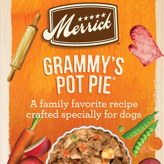 Merrick Grain Free Wet Dog Food, Premium And Wholesome Gluten Free Canned Adult Dog Food, Grammy’S Pot Pie - (Pack Of 12) 12.7 Oz. Cans