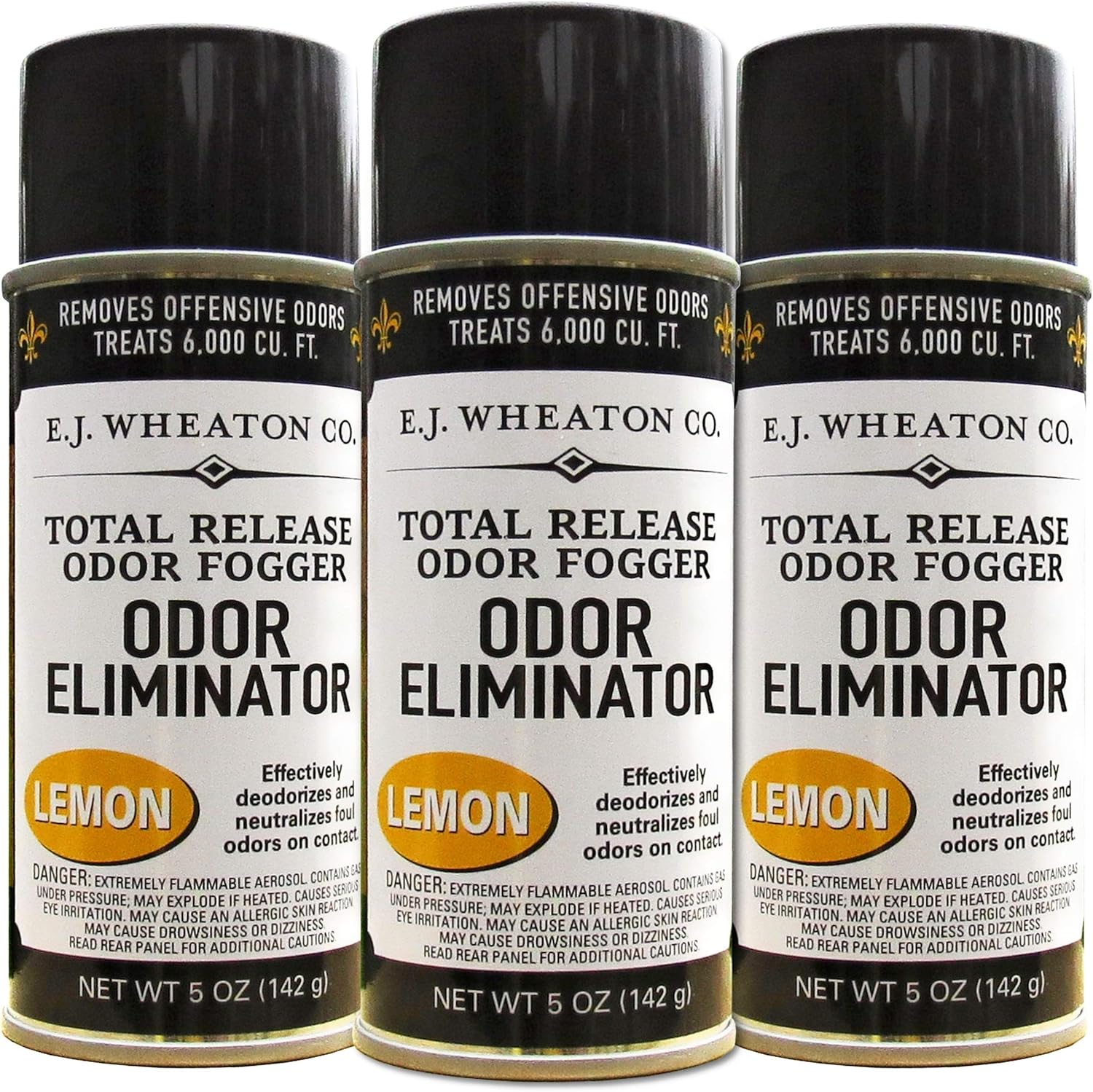 Odor Eliminator, Total Release Odor Fogger, 3 Pack, Effectively Deodorizes and Neutralizes Foul Odors on Contact, Lemon (5 OZ)…