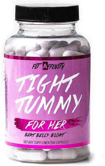 Fit Affinity Tight Tummy Bloating Relief For Women With Probiotics For Digestive Health Support - Dietary Supplement (90 Capsules)