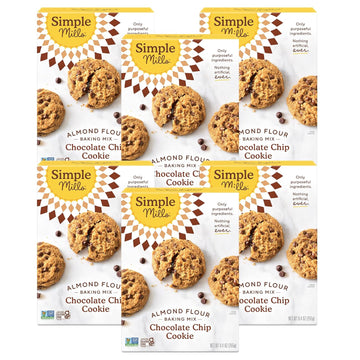 Simple Mills Almond Flour Baking Mix, Chocolate Chip Cookie Dough Mix - Gluten Free, Plant Based, 9.4 Ounce (Pack Of 6)