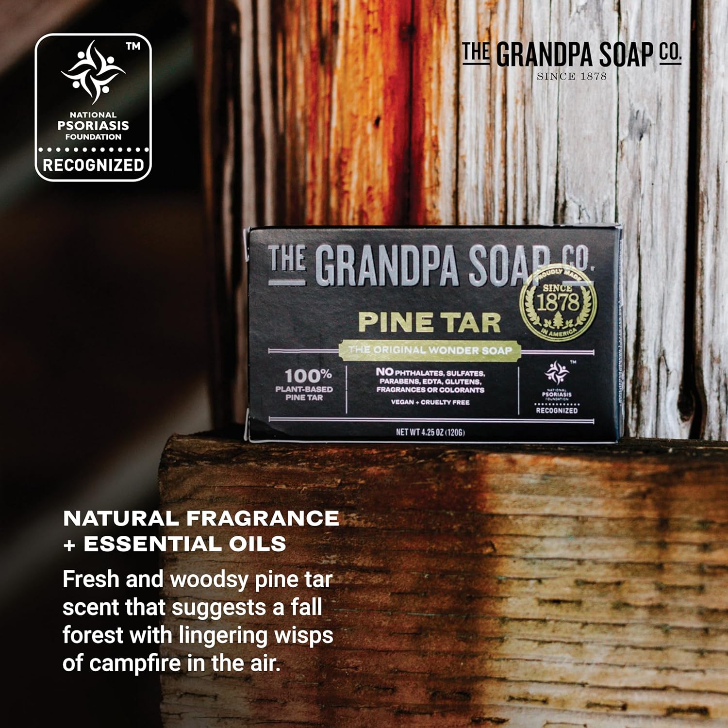 Grandpa'S Brands Pine Tar Soap, 4.25 Ounce : Supplements : Beauty & Personal Care