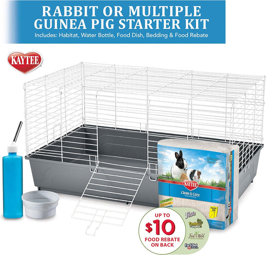 Kaytee My First Home Starter Kit Habitat For Pet Rabbits Or Multiple Guinea Pigs (Set)