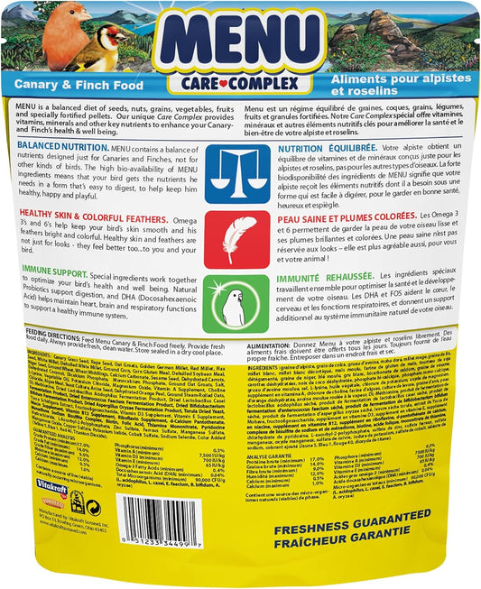 Vitakraft Menu Premium Canary And Finch Food - Vitamin-Fortified - Daily Food For Small Pet Birds Browns 2.5 Pound (Pack Of 1)