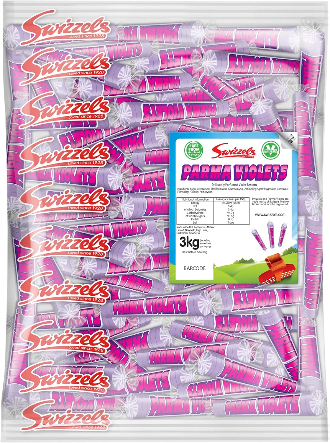 Swizzels 3Kg Bulk Sweets Bag Of Parma Violets - Party Pack
