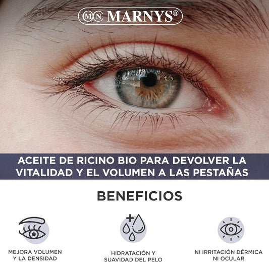 Organic Castor Oil For Eyelashes, Ricin Lasch, Volume To Eyelashes And Eyebrows, 100% Natural Ingredients, 50 Ml