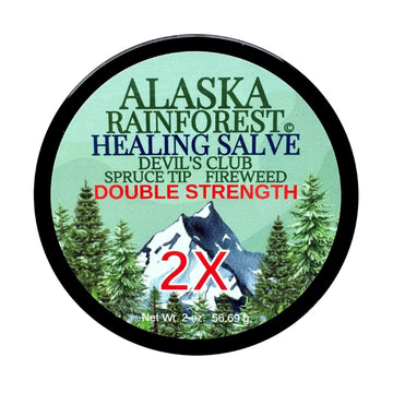 Alaska Rainforest 2X Salve - Salve For Dry Skin & Joint Relief - Natural Super Salve For Soothing Skin With Gentle Aroma - Body & Hand Salve - Muscle Rub With Alaskan Devil’S Club Oil