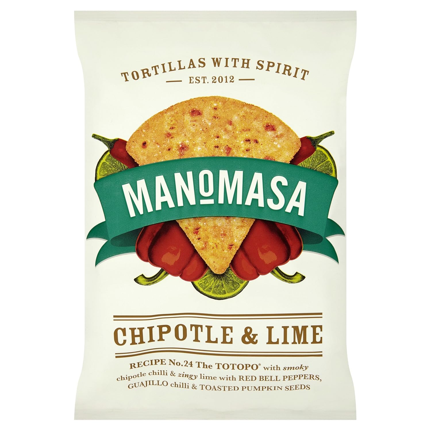 Manomasa Chipotle & Lime Tortilla Chips, 160 Gr