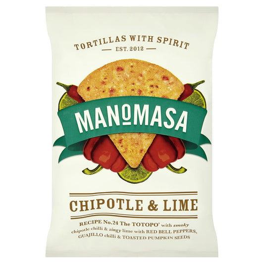 Manomasa Chipotle & Lime Tortilla Chips, 160 Gr