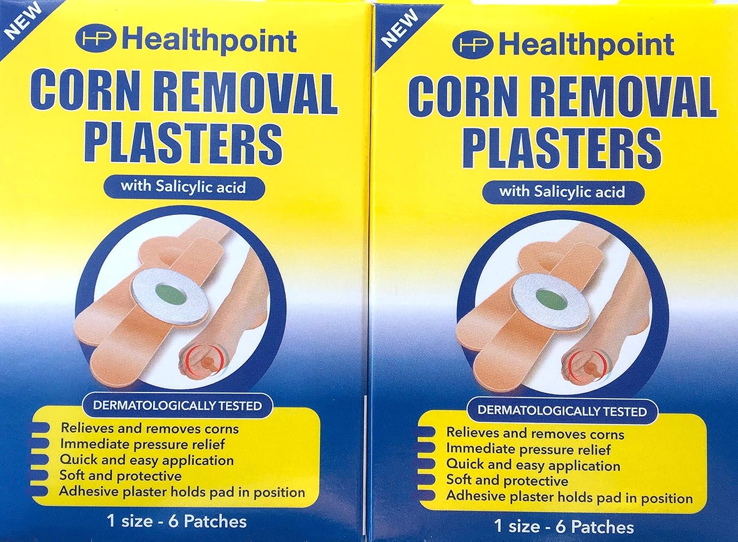 Healthpoint Corn Plasters With Salicylic Acid Relieves And Removes Corns 1 Size 12 Patches Total