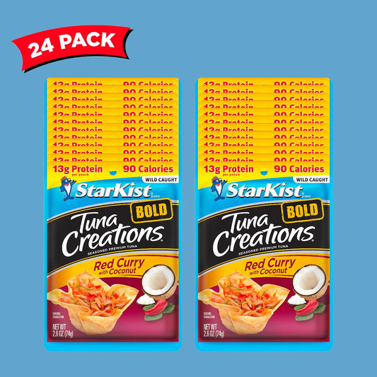 StarKist Tuna Creations BOLD Red Curry with Coconut, 2.6 Oz, Pack of 24