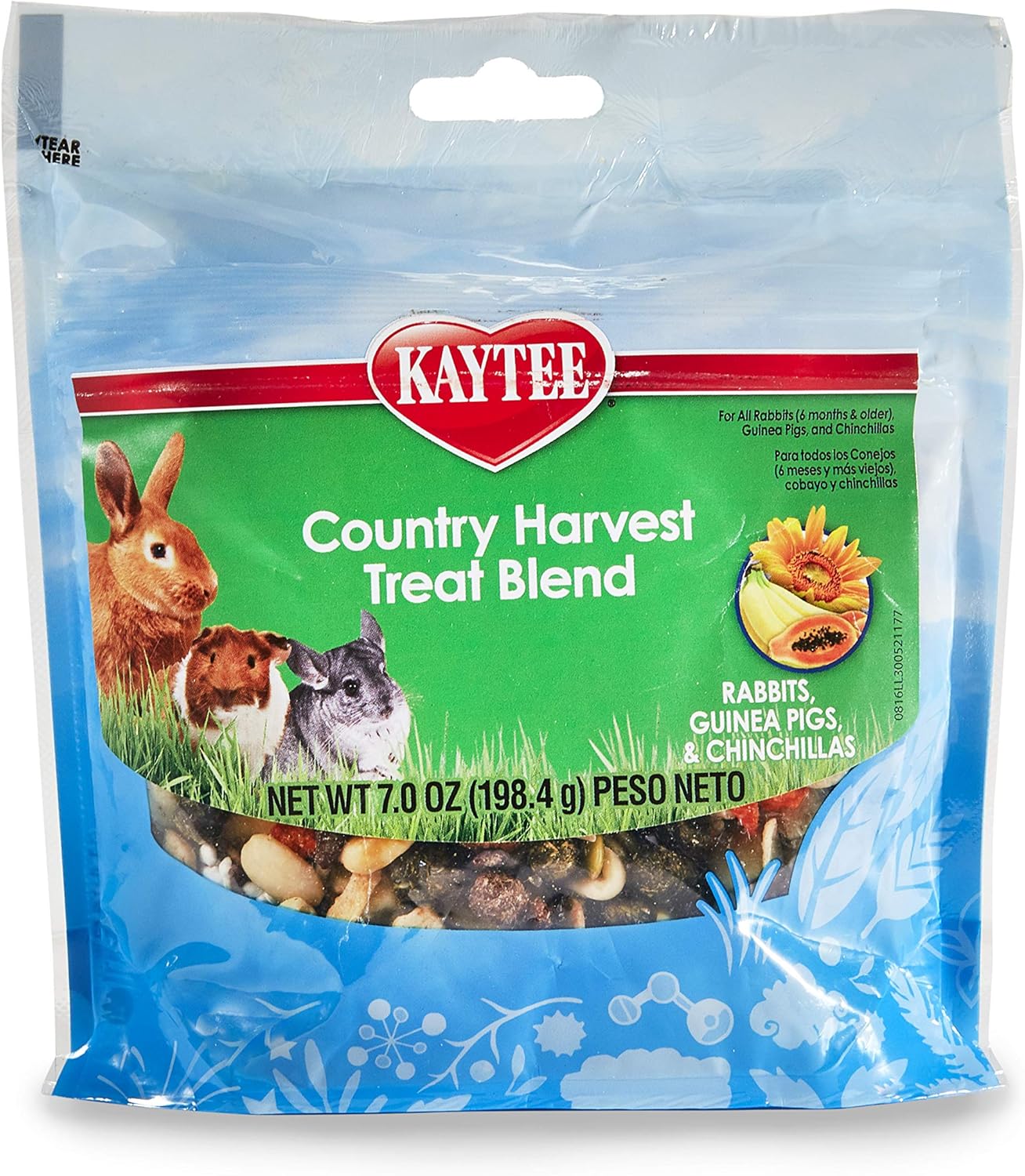 Kaytee Country Harvest Treat Blend for Pet Rabbits, Guinea Pigs and Chinchillas, 7 oz : Edible Pet Treats : Pet Supplies