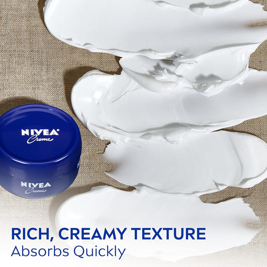 NIVEA Creme Body, Face and Hand Moisturizing Cream, 3 Pack of 6.8 Oz Jars