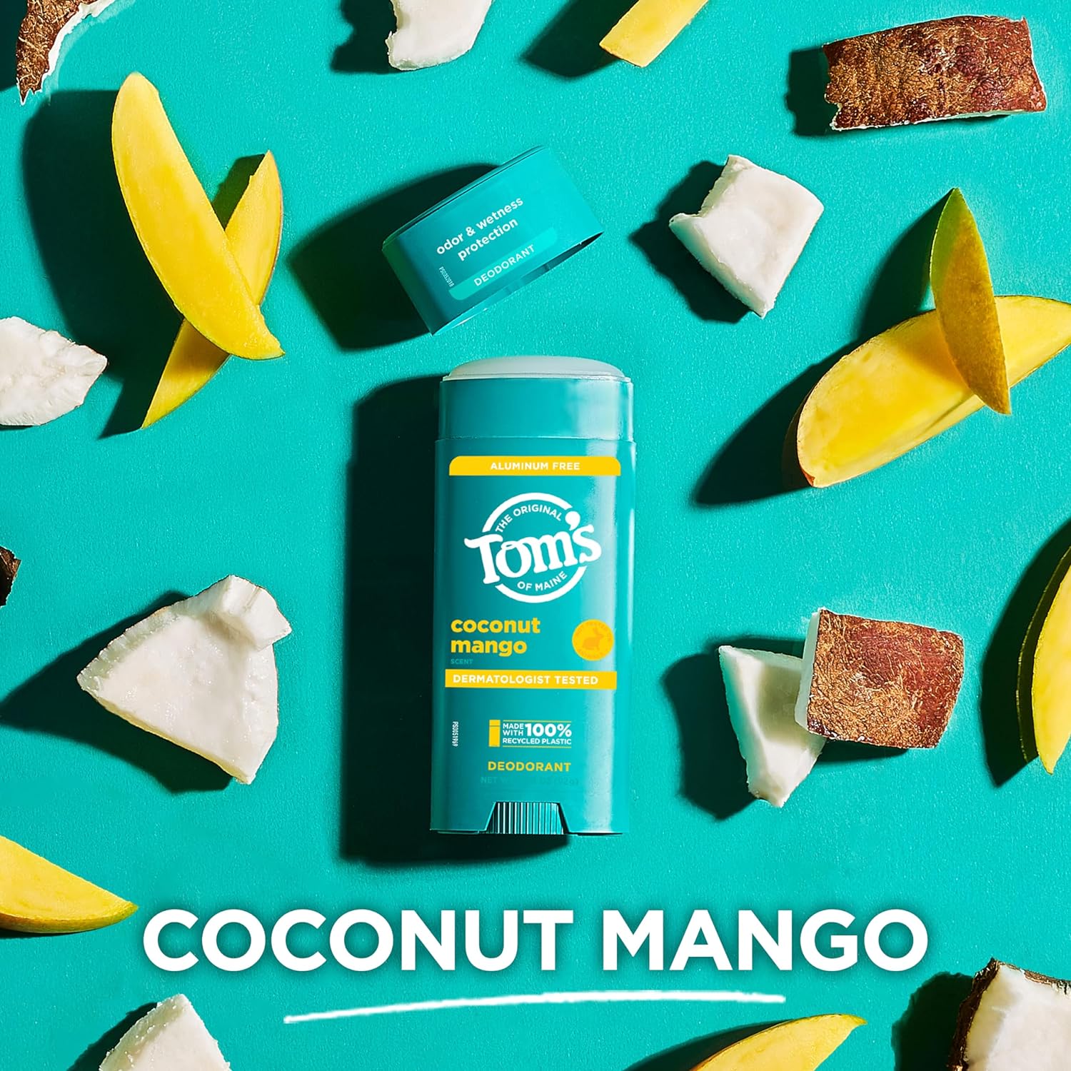 Tom’s of Maine Coconut Mango Natural Deodorant for Women and Men, Aluminum Free, 3.25 oz : Beauty & Personal Care