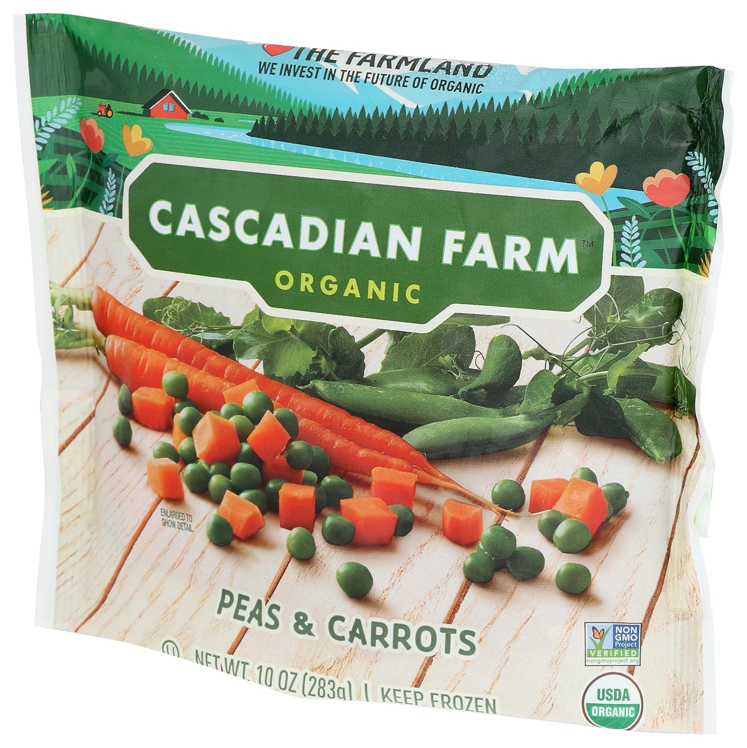 Cascadian Farm Organic Peas & Carrots, Non-GMO, Frozen Vegetables, 10 oz. Bag : Grocery & Gourmet Food