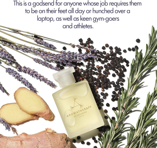 Aromatherapy Associates Bath And Shower Oil, Luxury Spa, Natural Bath, Bath Oil, Vegan, Cruelty Free, Environment Friendly (De-Stress Muscle Bath And Shower Oil 55Ml)