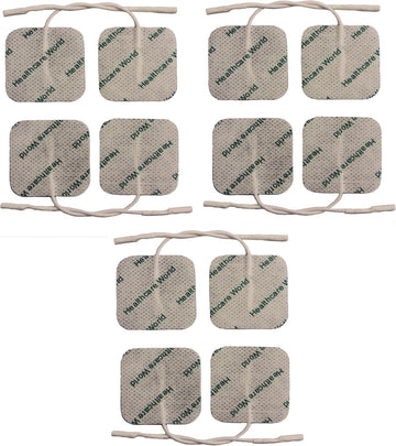 Tens Electrode Pads 4X4Cm (12 Pcs) Self-Adhesive Tens Pads For Back, Knee, Shoulder, Hand, Pelvic Pain Compatible With Lloyds,Tenscare,Neurotrac,Bodyclock,Tens7000 Machines