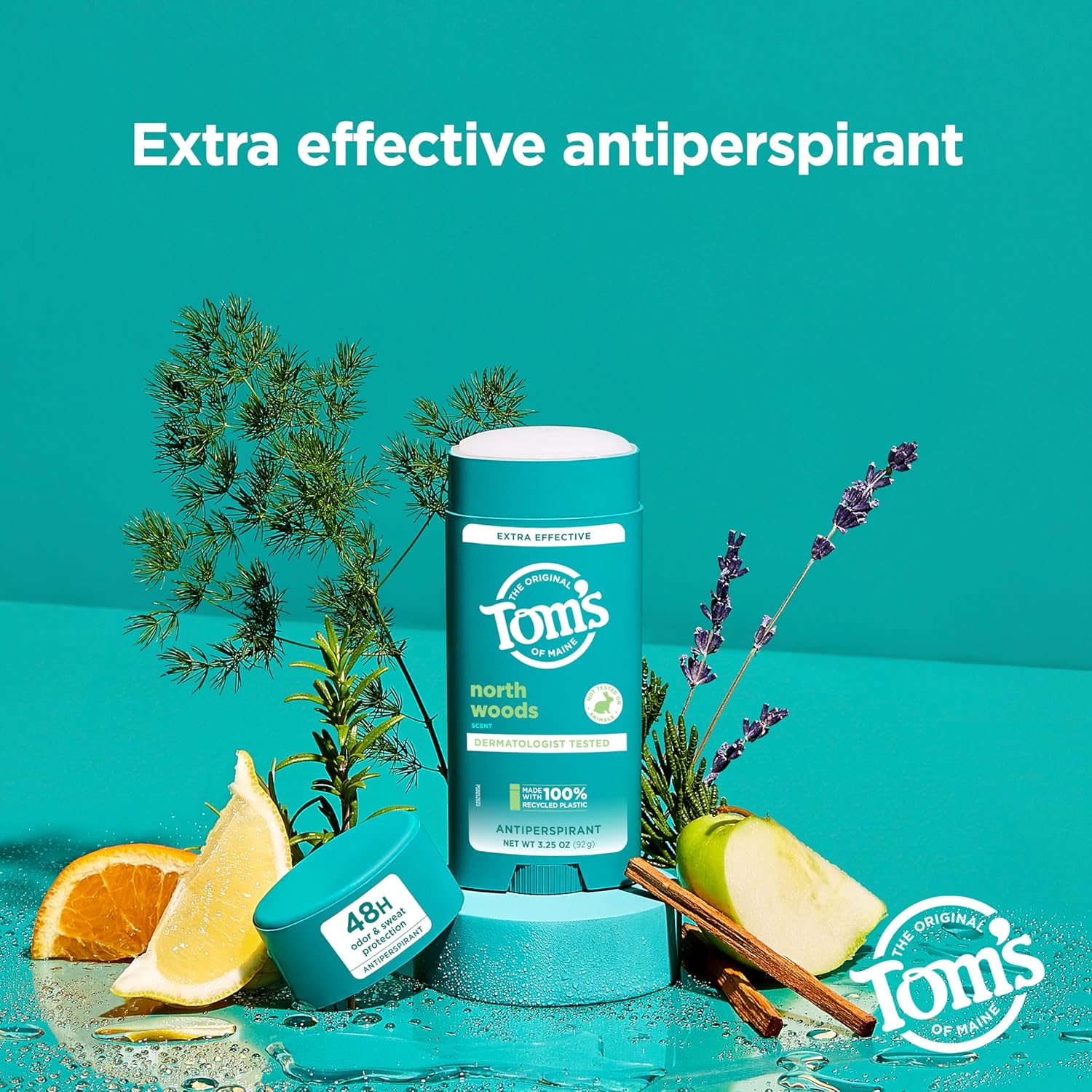 Tom’s of Maine North Woods Antiperspirant for Men and Women, With Recycled Aluminum, 3.25 oz : Beauty & Personal Care