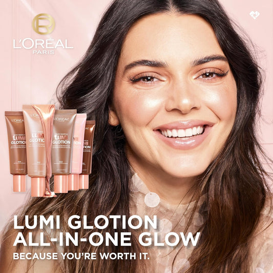 L'Oreal Paris Makeup True Match Lumi Glotion, Natural Glow Enhancer, Illuminator Highlighter, Bronzing Drops For A Sun-Kissed Glow, 904 Deep
