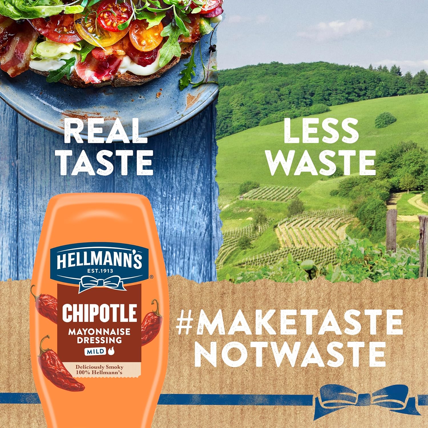 Hellmann'S Mayonnaise Dressing Mild Chipotle For Tacos, Grilled Chicken Sandwiches & More, With Real Ingredients & No Artificial Flavors, 11.5 Oz : Grocery & Gourmet Food
