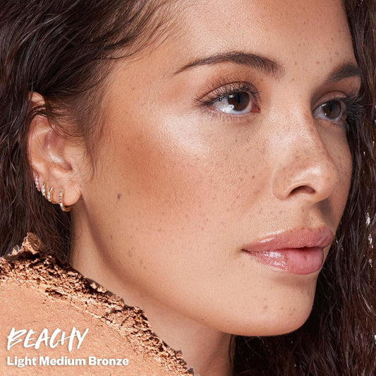 Kosas Sun Show Glowy Warmth Baked Bronzer - Contouring Powder For Cheekbones, Nose & Jawline - Enriched With Concentrated Fatty Acids - Talc-Free, Vegan & Hypoallergenic - Paradise