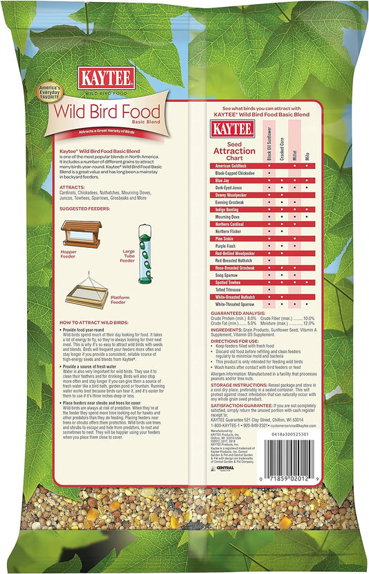 Kaytee Wild Bird Food Basic Seed Blend, 5 Lb