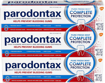 Parodontax Complete Protection Toothpaste, Pure Fresh Mint - 3.4 Oz X 3