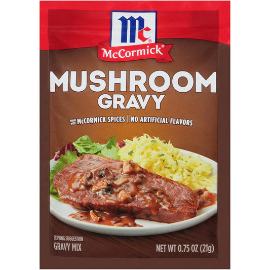 Mccormick Mushroom Gravy Mix, 0.75 Oz (Pack Of 12)