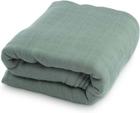 Natemia Muslin Baby Blanket - Organic Baby Blankets For Girls And Boys, Baby Essentials, Baby Swaddle Blanket Unisex, Multi-Use As Baby Towel, Stroller Cover, Swaddles For Newborn, 47" X 47"