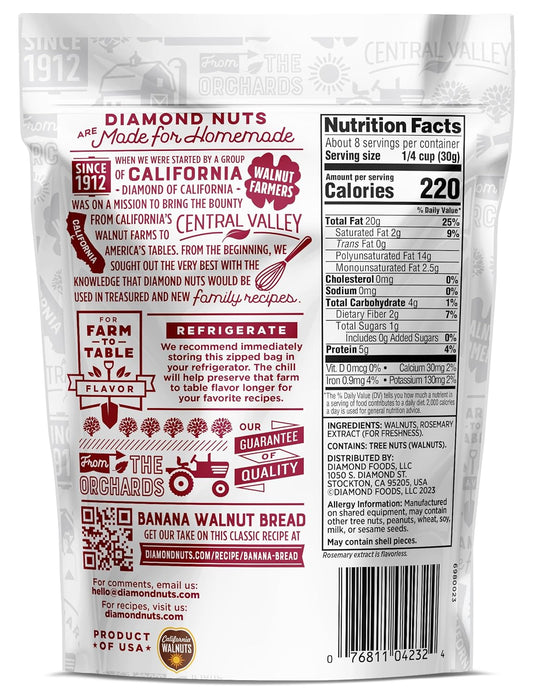 Diamond Of California Chopped Walnuts, 8 Oz - 12 Count