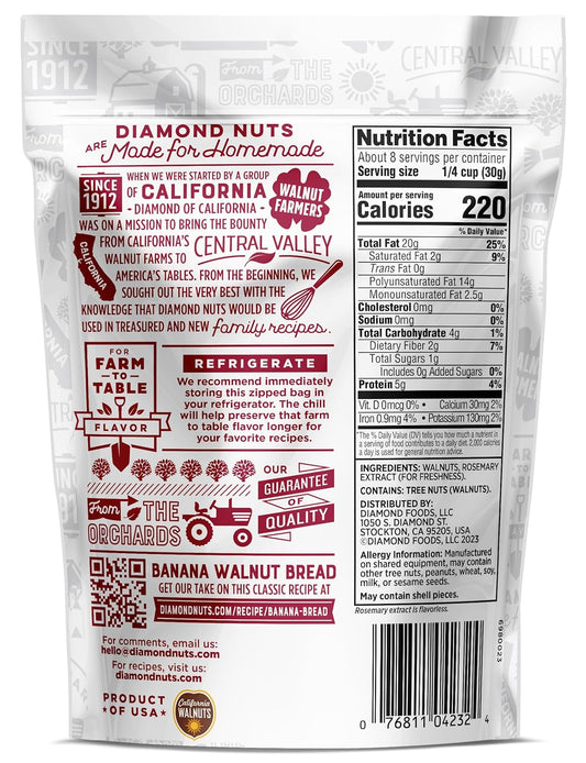 Diamond Of California Chopped Walnuts, 8Oz - 1 Count