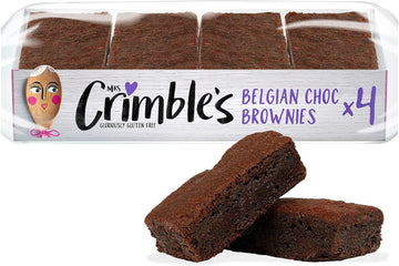Mrs Crimble'S Gluten Free Double Choc Brownies, Premium Quality & Certified Free From Gluten, Wheat Free & Vegetarian Friendly, 9 Packs Of 4 (9 X 190G Multi Pack)