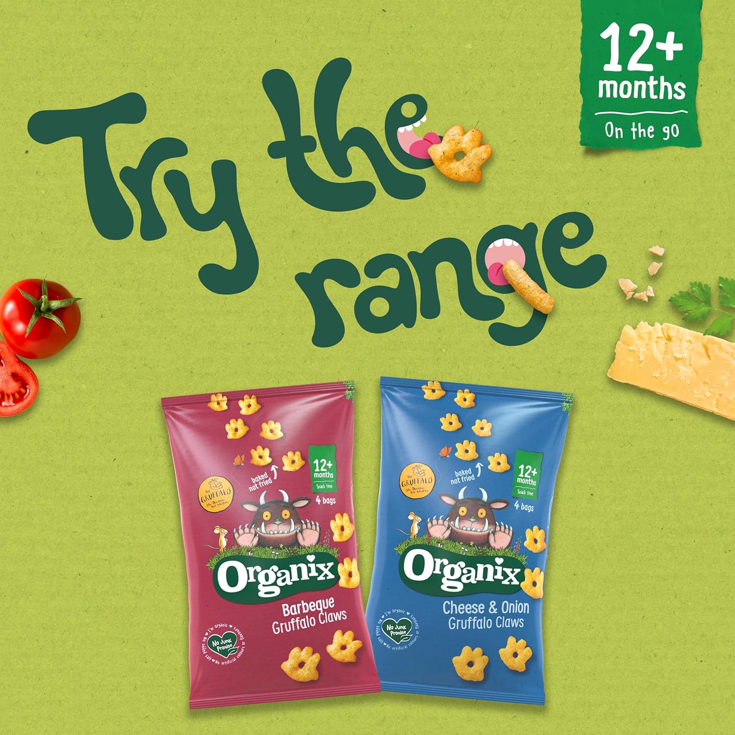 Organix Gruffalo Purple Prickles Blackcurrant Fruit Bars, Organic Toddler Snack 12+ Months, Multipack 6 x 17 g Bars Per Box (6 Boxes Total) : Amazon.co.uk: Grocery