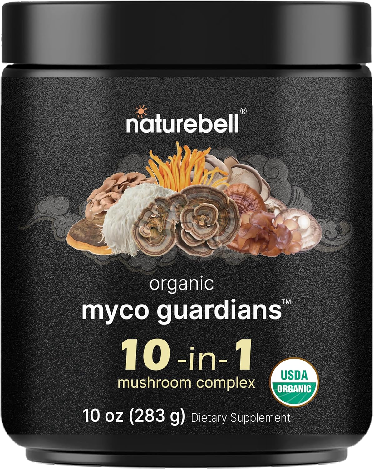 Naturebell Quercetin 1000Mg Per Serving & 10 In 1 Mushroom Powder, 10Oz Bundle Pack | Ultra Strength Quercetin Supplement | Immune Booster & Brain Health Support