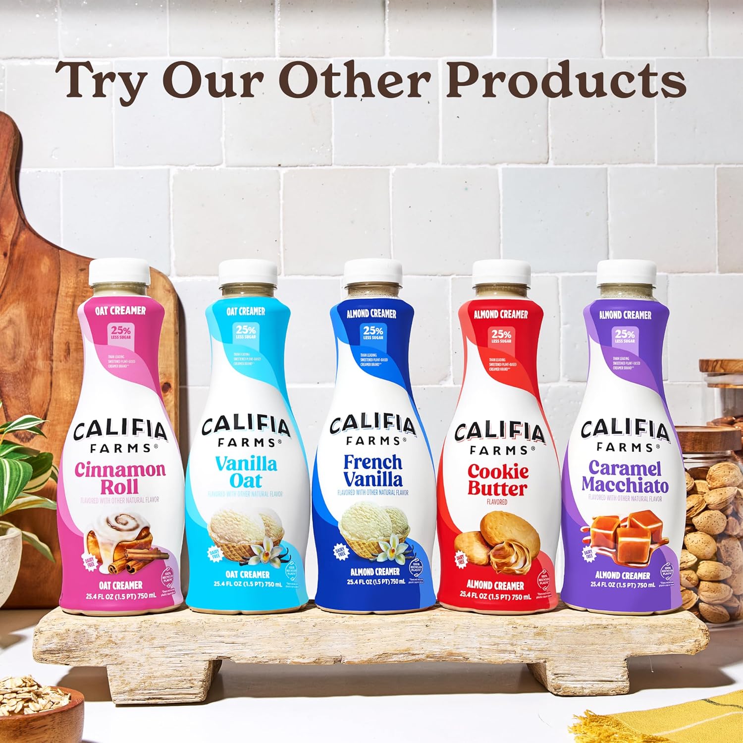 Califia Farms - Vanilla Oat Milk Coffee Creamer, 25.4 Oz, Dairy Free, Plant Based, Vegan, Gluten Free, Non Gmo, Oat Creamer, Oatmilk