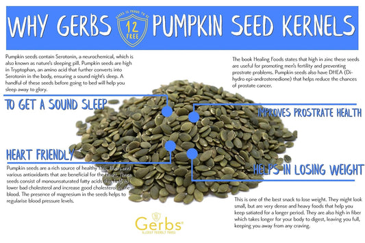 GERBS Raw Pumpkin Seed Kernels 14 oz | Top 14 Allergy Free Food | Protein rich super snack food | Use in salads, yogurt, baking, oatmeal, trail mix | Grown in Canada, packaged in USA | Vegan, Kosher