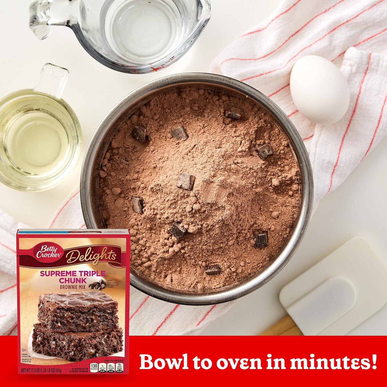 Betty Crocker Delights Triple Chunk Supreme Brownie Mix, 17.8 oz : Everything Else