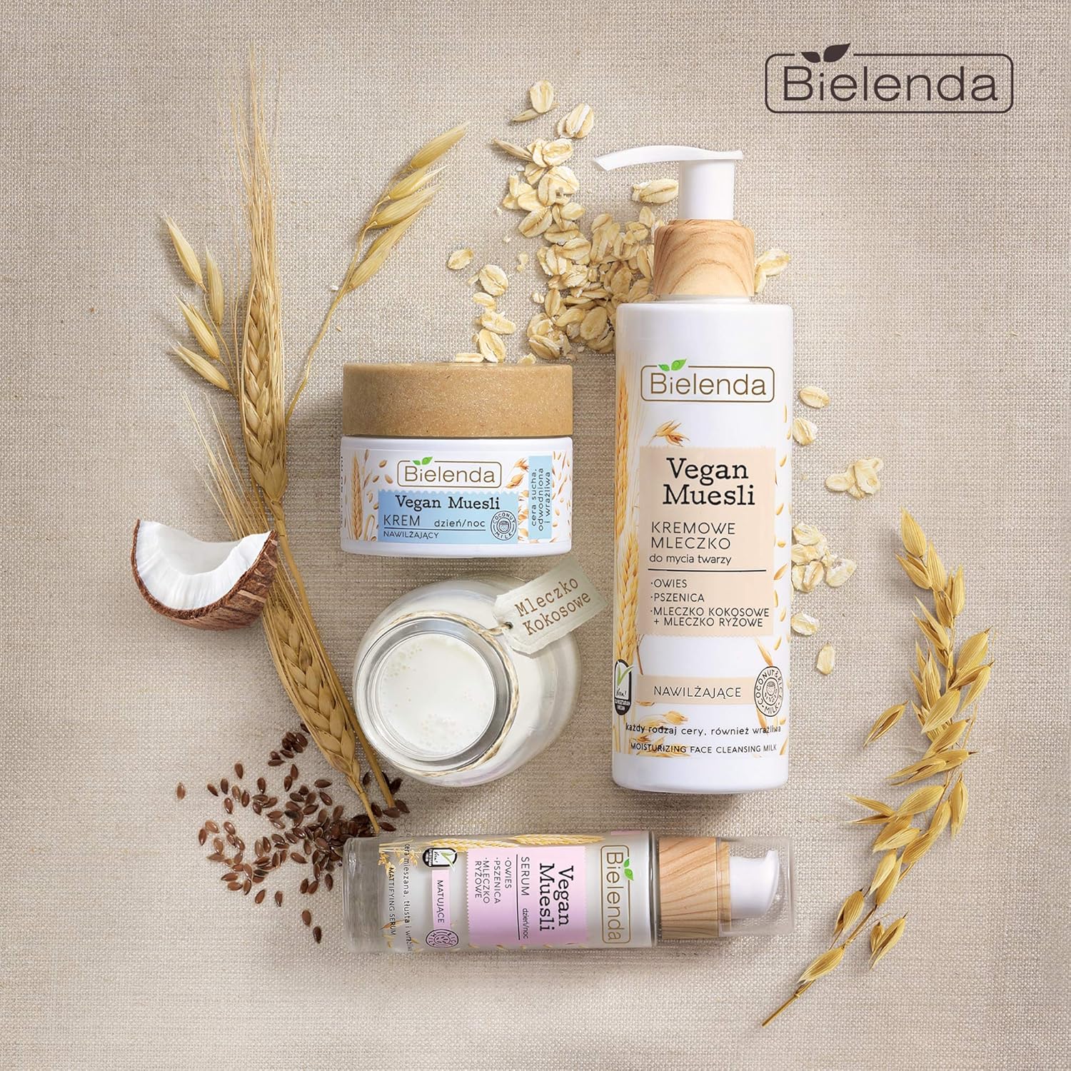 Bielenda Vegan Muesli - Effect Well Moisturized, Nourished, Satin Soft And Healthy Glowing Skin - Vegan Muesli Moisturizing Serum Oats + Wheat + Coconut Milk - 30 ml : Amazon.co.uk: Beauty