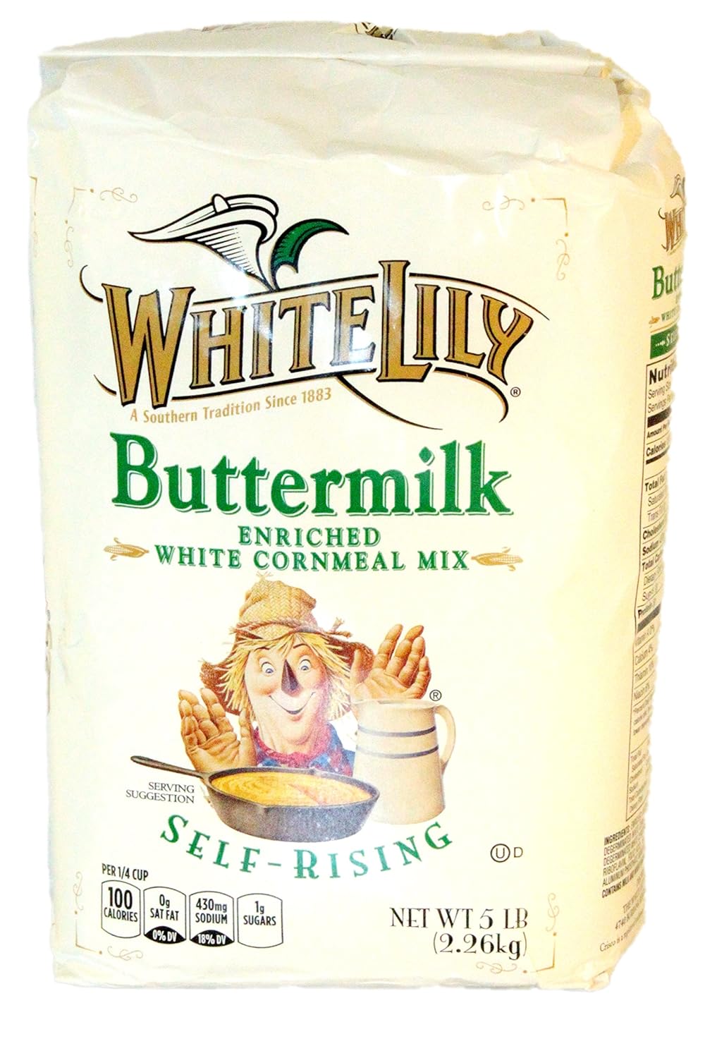 White Lily Self-Rising Buttermilk White Cornmeal Mix Enriched