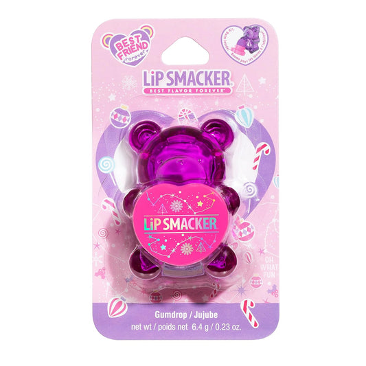 Lip Smacker Holiday Sugar Bear Flavored Lip Balm Gum Drop Purple Stocking Stuffer