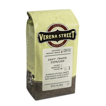 Verena Street 2 Pound Espresso Beans, Shot Tower Espresso Whole Bean, Rainforest Alliance Certified Arabica Coffee