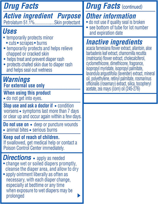 Balmex Multi-Purpose Healing Ointment & Skin Protectant For Diaper Rash And Chafing, With Petrolatum, 7 Moisturizers And Vitamins A&D, Pediatrician Recommended And Paraben-Free, 3.5Oz (Pack Of 2)
