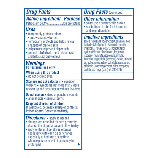 Balmex Multi-Purpose Healing Ointment & Skin Protectant For Diaper Rash And Chafing, With Petrolatum, 7 Moisturizers And Vitamins A&D, Pediatrician Recommended And Paraben-Free, 3.5Oz