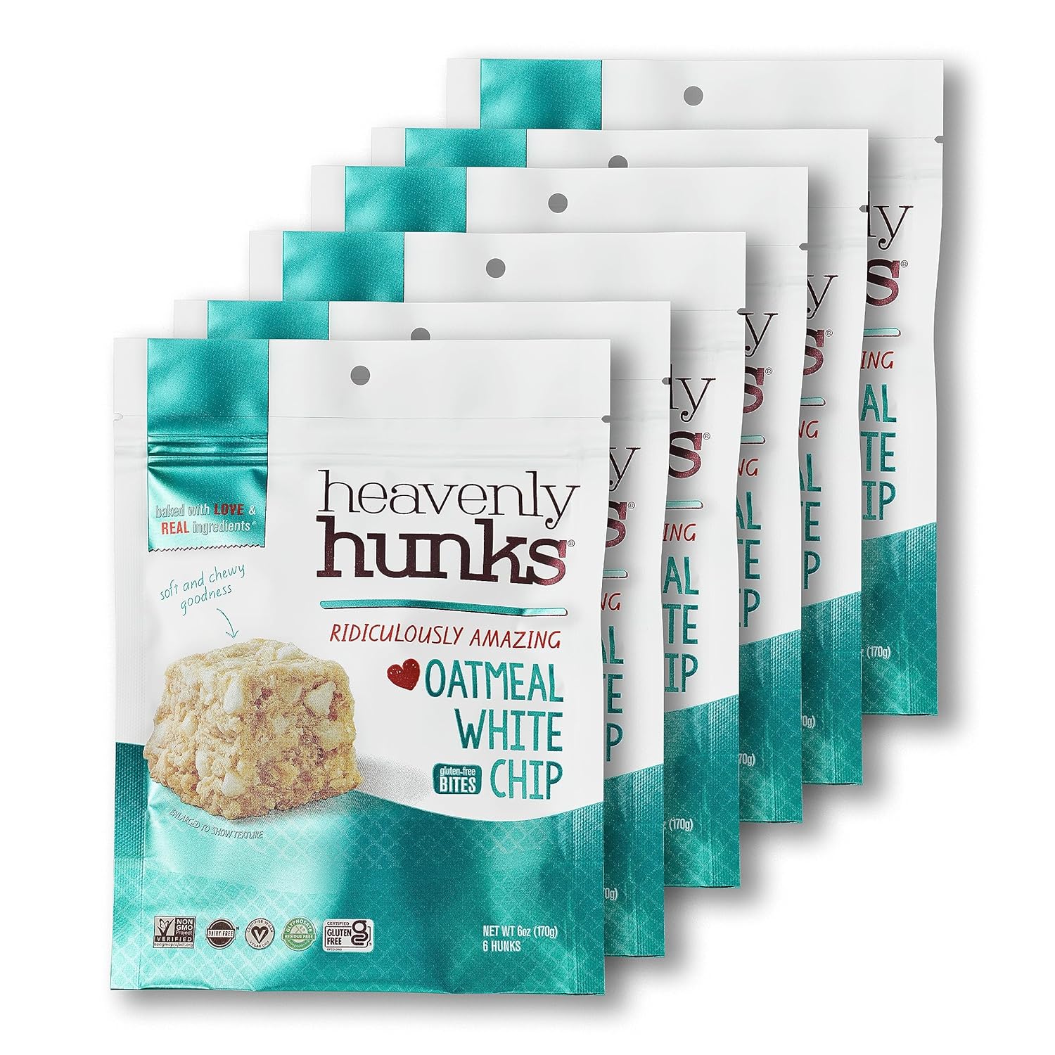 Heavenly Hunks Oatmeal White Chip - 6Oz (6 Pack)