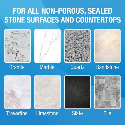 MiracleWipes for Granite & Stone, Clean, Protect, Polish Stone, Marble, Quartz, Slate, Tile, Laminate Surfaces in Kitchen and Bathroom - 60 Count