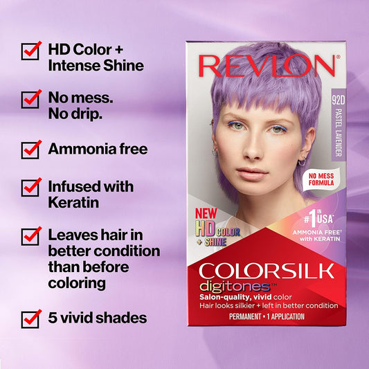 Revlon Permanent Hair Color Colorsilk Digitones With Keratin, 79D Electric Blue (Pack Of 1)