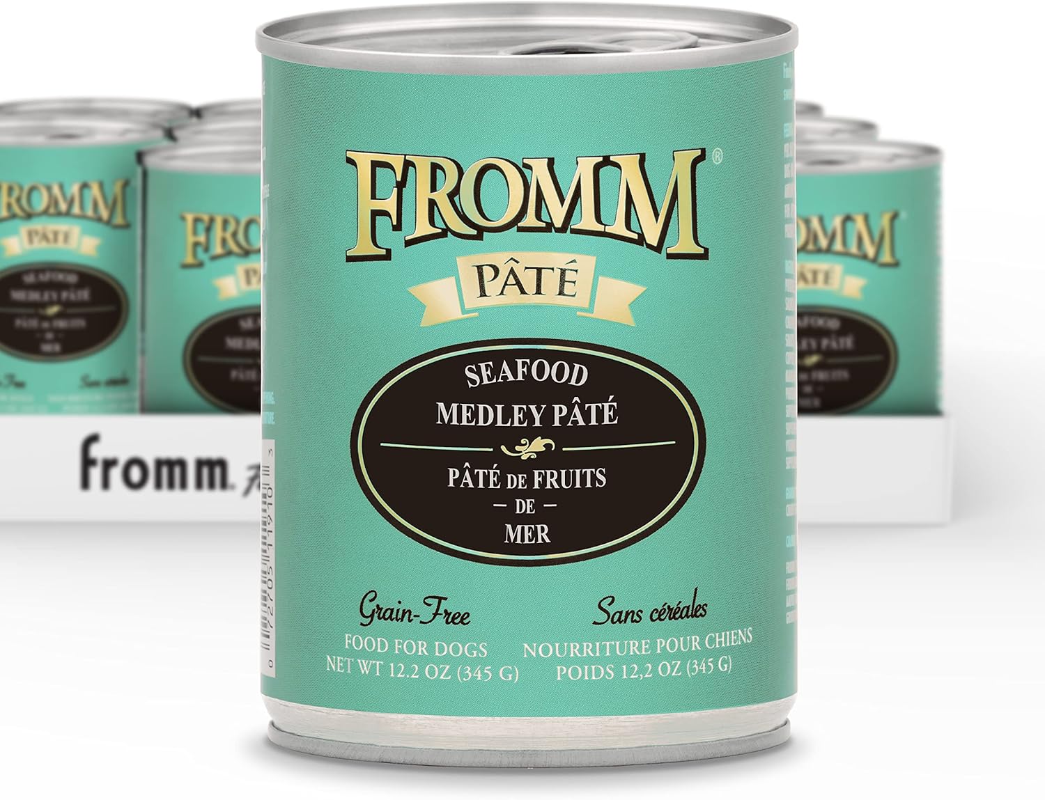 Fromm Seafood Medley Pate Dog Food - Premium Wet Dog Food - Salmon Recipe - Case Of 12 Cans