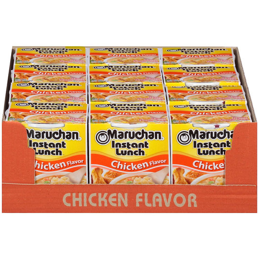 Maruchan Instant Lunch Chicken , Ramen Noodle Soup, Microwaveable Meal, 2.25 Oz, 12 Count