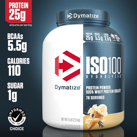 Dymatize ISO 100 Protein Powder with 25g of Hydrolyzed 100% Whey Isola