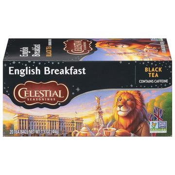 Celestial Seasonings Black Tea, English Breakfast, 20 Count (Pack Of 6) (Packaging May Vary)